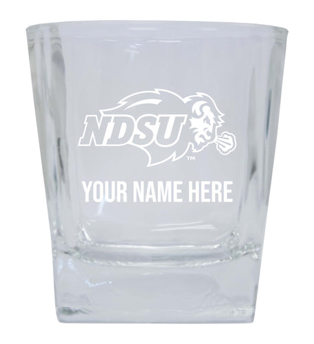 North Dakota State Bison NCAA Spirit Elegance - 5 ozPersonalized With Custom Name Etched Shooter Glass Tumbler 2-Pack