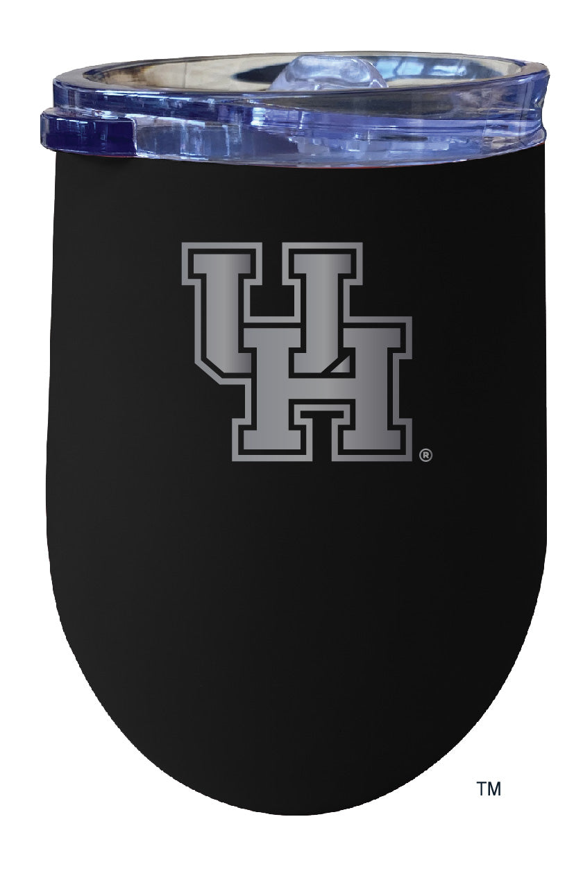 University of Houston 12 oz Etched Insulated Wine Stainless Steel Tumbler - Choose Your Color