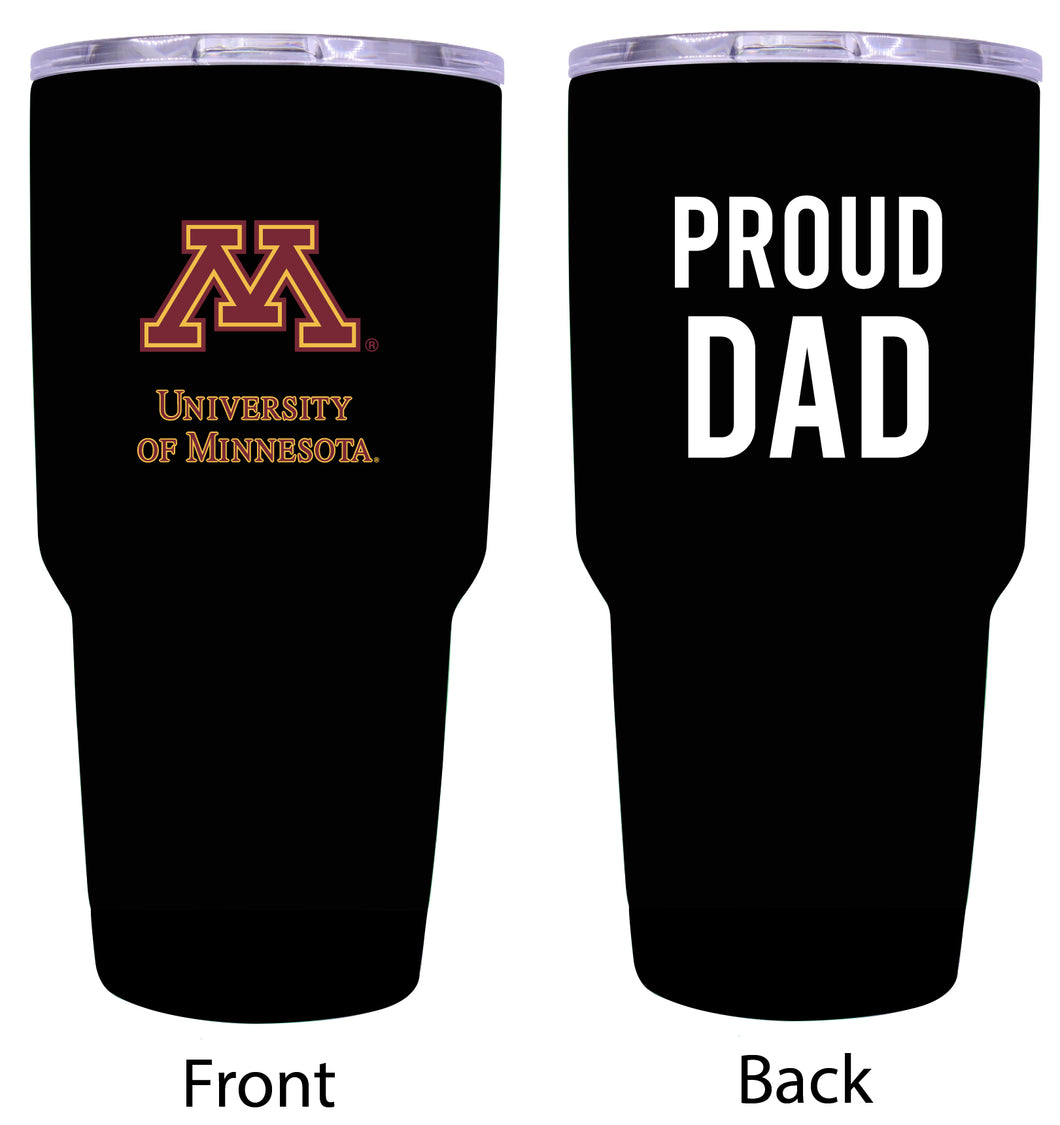 Minnesota Gophers Proud Dad 24 oz Insulated Stainless Steel Tumbler Black