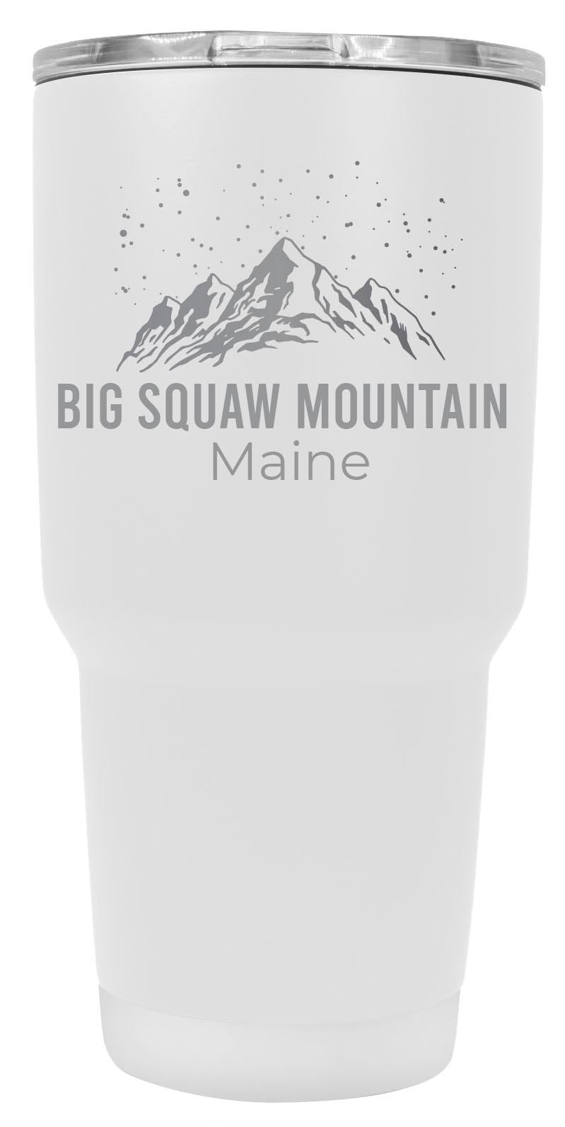 Big Squaw Mountain Maine Ski Snowboard Winter Souvenir Laser Engraved 24 oz Insulated Stainless Steel Tumbler