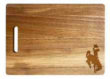 Load image into Gallery viewer, University of Wyoming Classic Acacia Wood Cutting Board - Small Corner Logo
