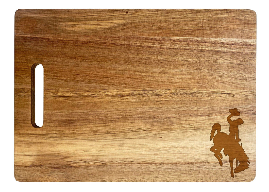 University of Wyoming Classic Acacia Wood Cutting Board - Small Corner Logo