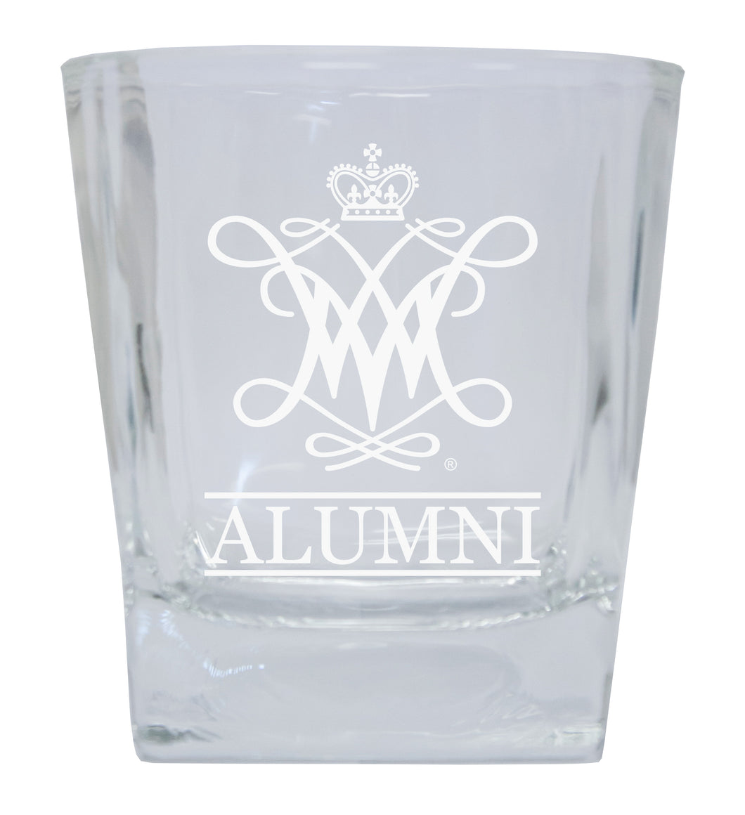 William and Mary 2-Pack Alumni Elegance 10oz Etched Glass Tumbler