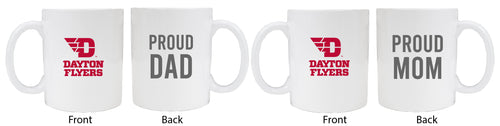 Dayton Flyers Proud Mom And Dad White Ceramic Coffee Mug 2 pack (White)