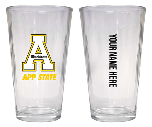 Customizable NCAA Appalachian State 16 oz Pint Glass – Perfect Gift Personalized With your own  or any fan name