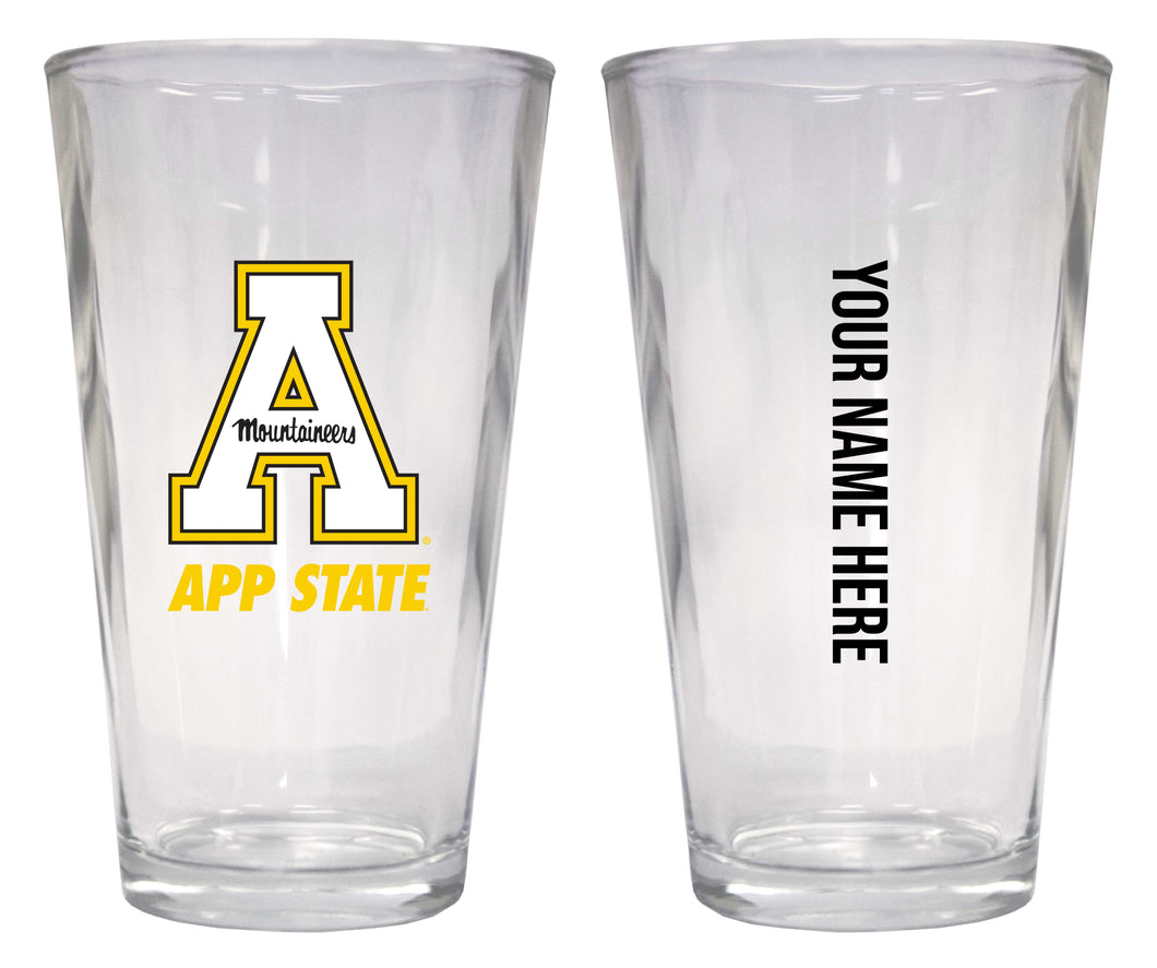 Customizable NCAA Appalachian State 16 oz Pint Glass – Perfect Gift Personalized With your own  or any fan name