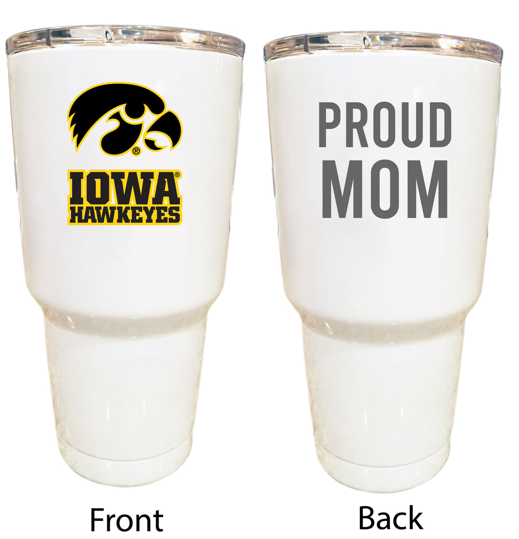 Iowa Hawkeyes Proud Mom 24 oz Insulated Stainless Steel Tumbler - Black