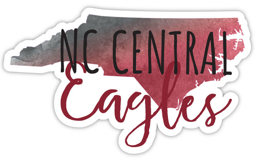 North Carolina Central Eagles 2-Inch on one of its sides Watercolor Design NCAA Durable School Spirit Vinyl Decal Sticker