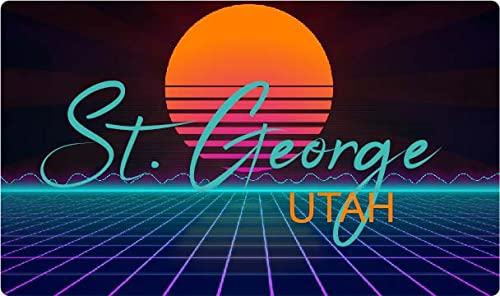 St. George Utah 4 X 2.25-Inch Fridge Magnet Retro Neon Design
