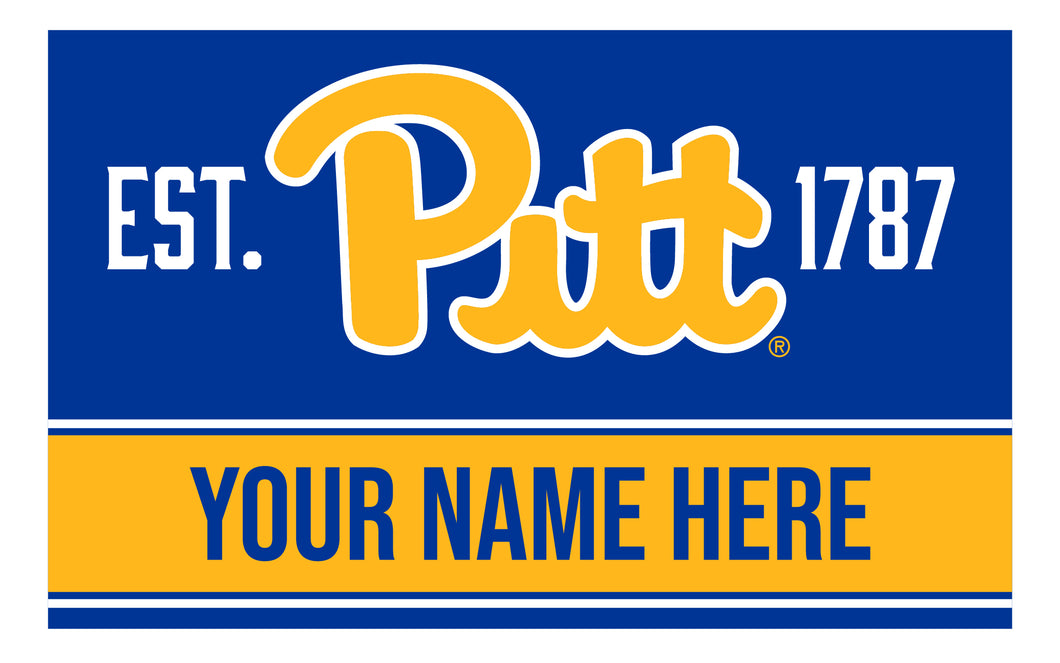 Personalized Customizable Pittsburgh Panthers Wood Sign with Frame Custom Name