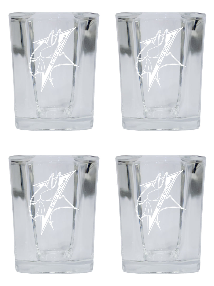 Elizabeth City State University NCAA Collector's Edition 2oz Square Shot Glass - Laser Etched Logo 4-Pack