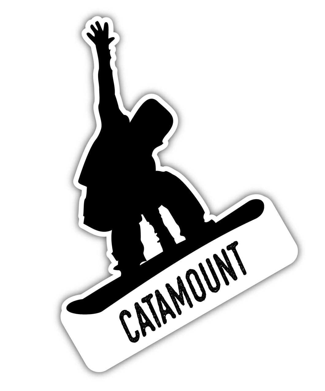 Catamount New York Ski Adventures Souvenir 4 Inch Vinyl Decal Sticker Board Design
