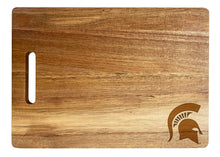 Load image into Gallery viewer, Michigan State Spartans Classic Acacia Wood Cutting Board - Small Corner Logo
