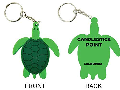 Candlestick Point California Souvenir Green Turtle Keychain