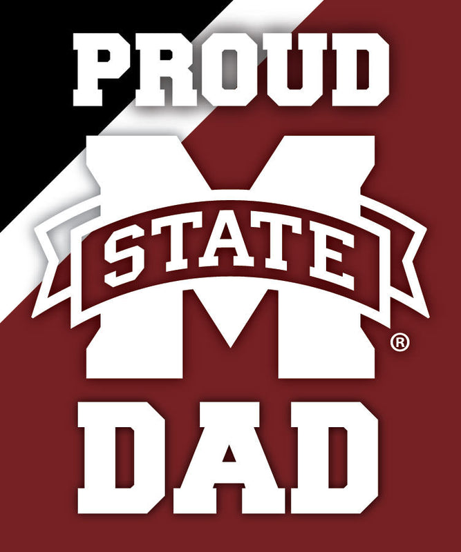 Mississippi State Bulldogs 5x6-Inch Proud Dad NCAA - Durable School Spirit Vinyl Decal Perfect Gift for Dad