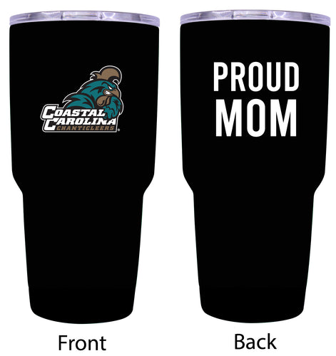 Coastal Carolina University Proud Mom 24 oz Insulated Stainless Steel Tumbler - Black