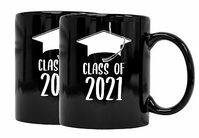 Class of 2021 Graduation Ceramic Black Coffee Mug Set Of 2