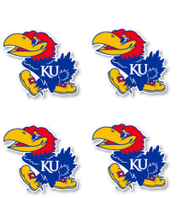 Load image into Gallery viewer, Kansas Jayhawks 2-Inch Mascot Logo NCAA Vinyl Decal Sticker for Fans, Students, and Alumni

