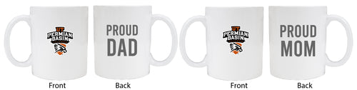 University of Texas of the Permian Basin Proud Mom And Dad White Ceramic Coffee Mug 2 pack (White)