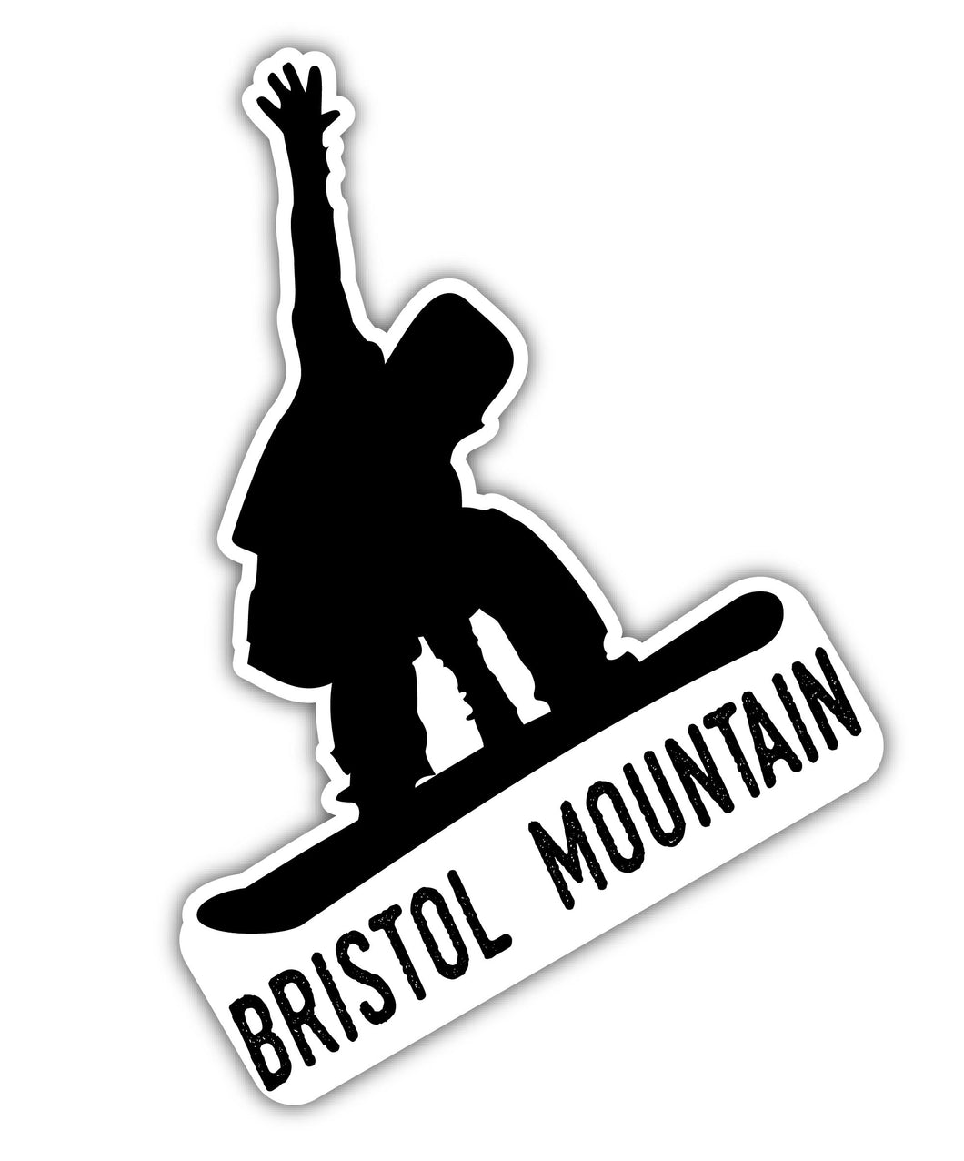 Bristol Mountain New York Ski Adventures Souvenir 4 Inch Vinyl Decal Sticker Mountain Design