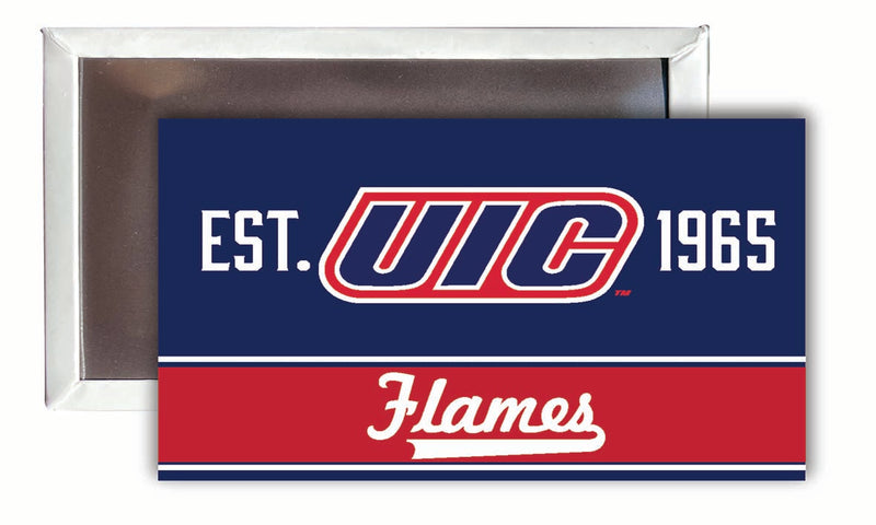 University of Illinois at Chicago  2x3-Inch NCAA Vibrant Collegiate Fridge Magnet - Multi-Surface Team Pride Accessory Single Unit