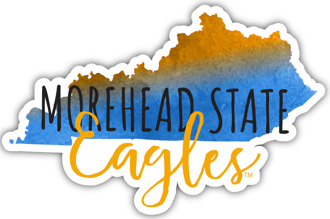 Morehead State University 2-Inch on one of its sides Watercolor Design NCAA Durable School Spirit Vinyl Decal Sticker
