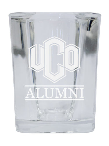 NCAA University of Central Oklahoma Bronchos Alumni 2oz Laser Etched Square Shot Glass 
