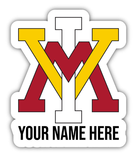 VMI Keydets 9x14-Inch Mascot Logo NCAA Custom Name Vinyl Sticker - Personalize with Name