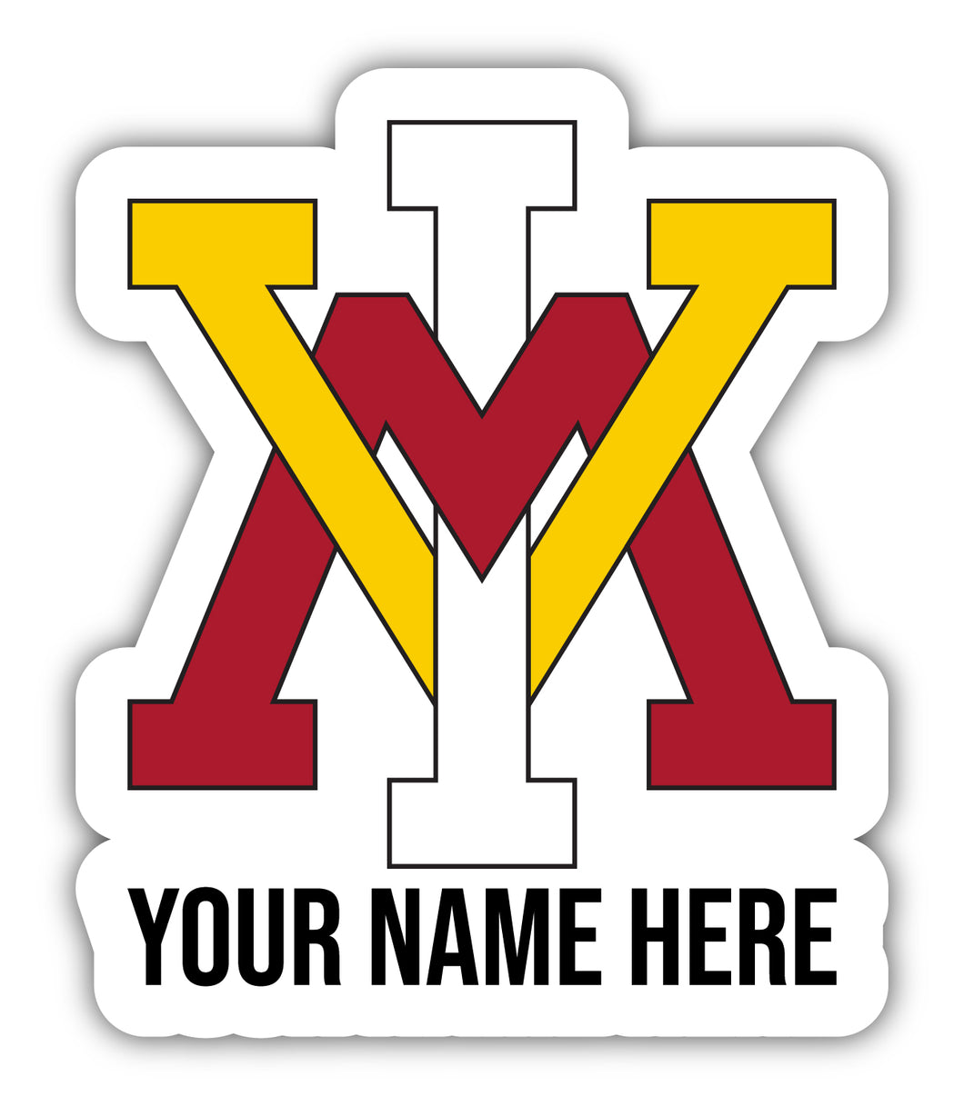 VMI Keydets 9x14-Inch Mascot Logo NCAA Custom Name Vinyl Sticker - Personalize with Name