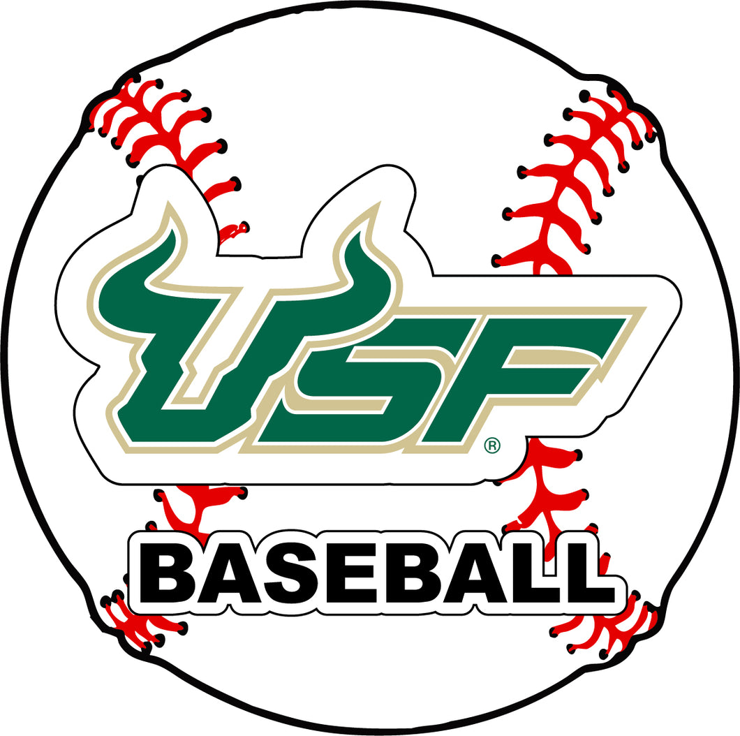 South Florida Bulls 4-Inch Round Baseball NCAA Passion Vinyl Decal Sticker