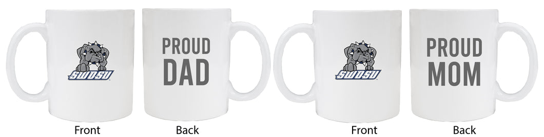 Southwestern Oklahoma State University Proud Mom And Dad White Ceramic Coffee Mug 2 pack (White)