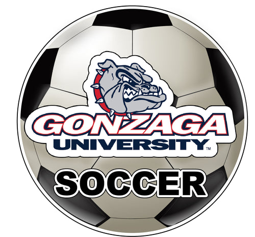 Gonzaga Bulldogs 4-Inch Round Soccer Ball NCAA Soccer Passion Vinyl Sticker