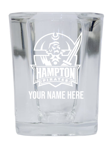 NCAA Hampton University Personalized 2oz Stemless Shot Glass - Custom Laser Etched 4-Pack