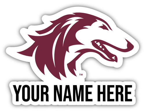 Southern Illinois Salukis 9x14-Inch Mascot Logo NCAA Custom Name Vinyl Sticker - Personalize with Name
