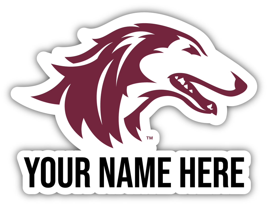 Southern Illinois Salukis 9x14-Inch Mascot Logo NCAA Custom Name Vinyl Sticker - Personalize with Name