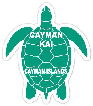 Cayman Kai Cayman Islands 4 Inch Green Turtle Shape Decal Sticker