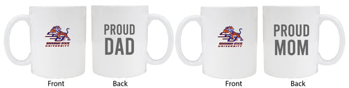 Savannah State University Proud Mom And Dad White Ceramic Coffee Mug 2 pack (White)