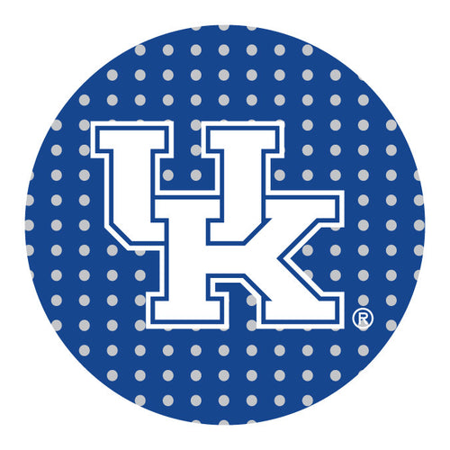 Kentucky Wildcats Polka Dot 4-Inch Round Shape NCAA High-Definition Magnet - Versatile Metallic Surface Adornment