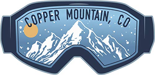 Copper Mountain Colorado Ski Adventures Souvenir Approximately 5 x 2.5-Inch Vinyl Decal Sticker Goggle Design 4-Pack