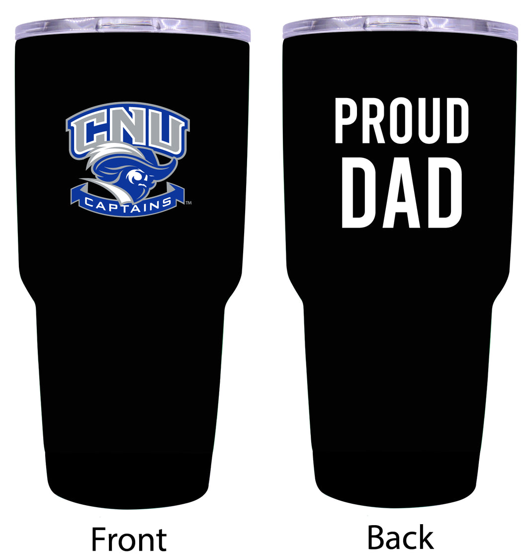 Christopher Newport Captains Proud Dad 24 oz Insulated Stainless Steel Tumbler Black