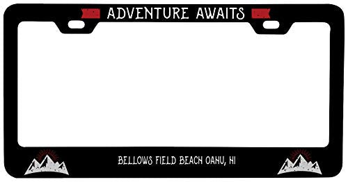 R and R Imports Bellows Field Beach Oahu Hawaii Vanity Metal License Plate Frame