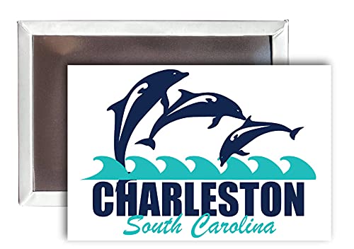 Charleston South Carolina Souvenir 2x3-Inch Fridge Magnet Dolphin Design