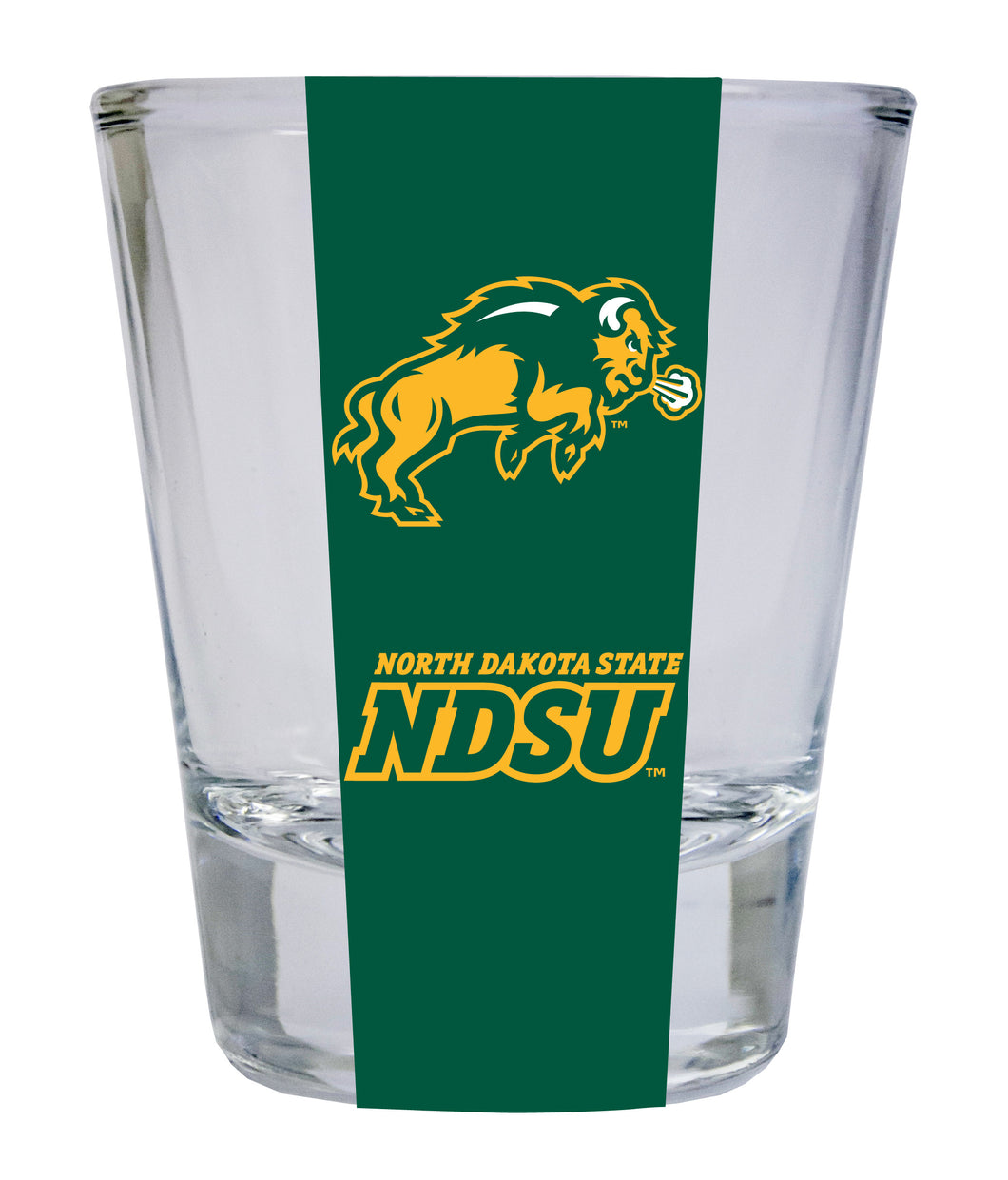 North Dakota State Bison NCAA Legacy Edition 2oz Round Base Shot Glass Clear