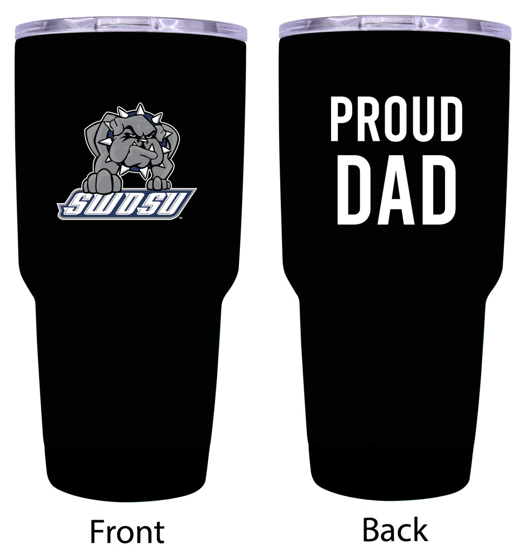 Southwestern Oklahoma State University Proud Dad 24 oz Insulated Stainless Steel Tumbler Black
