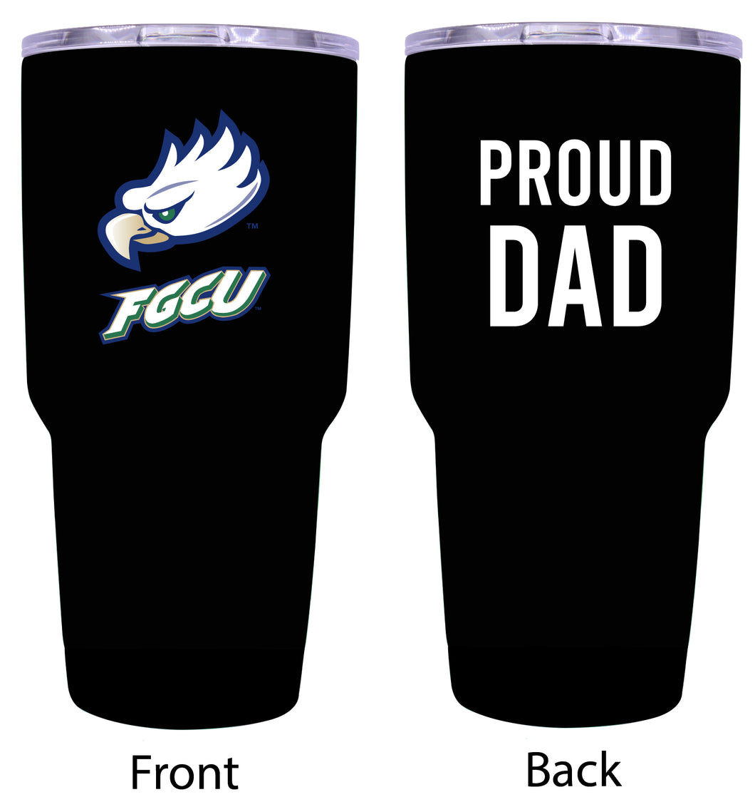 Florida Gulf Coast Eagles Proud Dad 24 oz Insulated Stainless Steel Tumbler Black