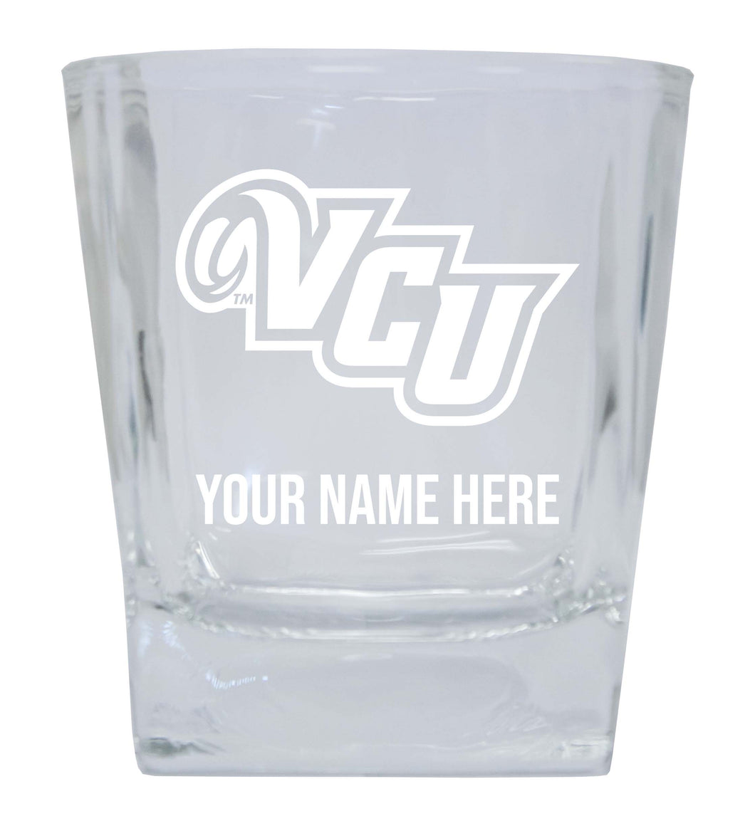 Virginia Commonwealth 2-Pack Personalized NCAA Spirit Elegance 10oz Etched Glass Tumbler