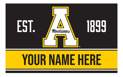 Personalized Customizable Appalachian State Wood Sign with Frame Custom Name