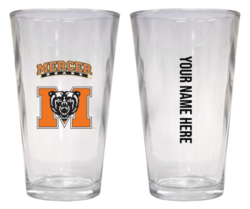 Customizable NCAA Mercer University 16 oz Pint Glass – Perfect Gift Personalized With your own  or any fan name