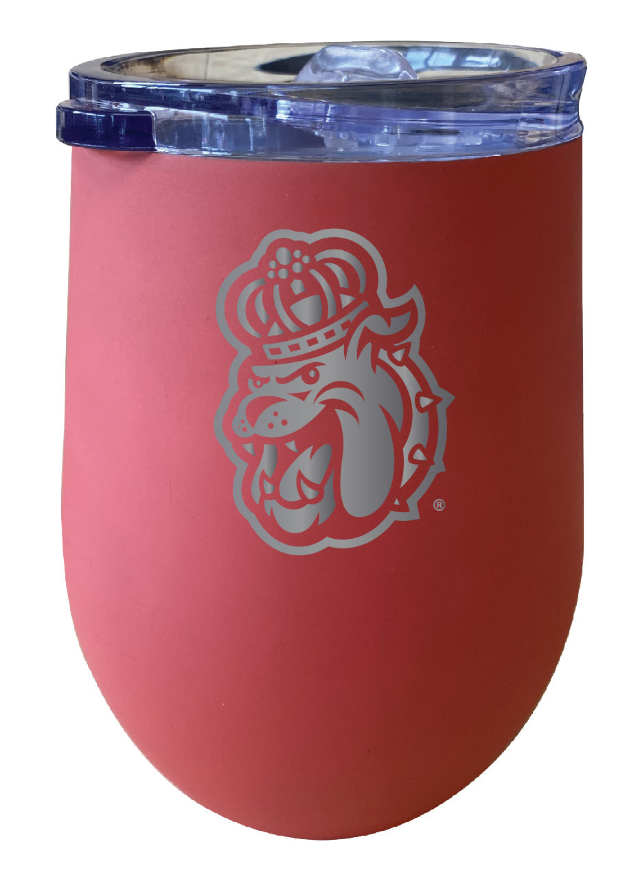 James Madison Dukes 12 oz Etched Insulated Wine Stainless Steel Tumbler - Choose Your Color