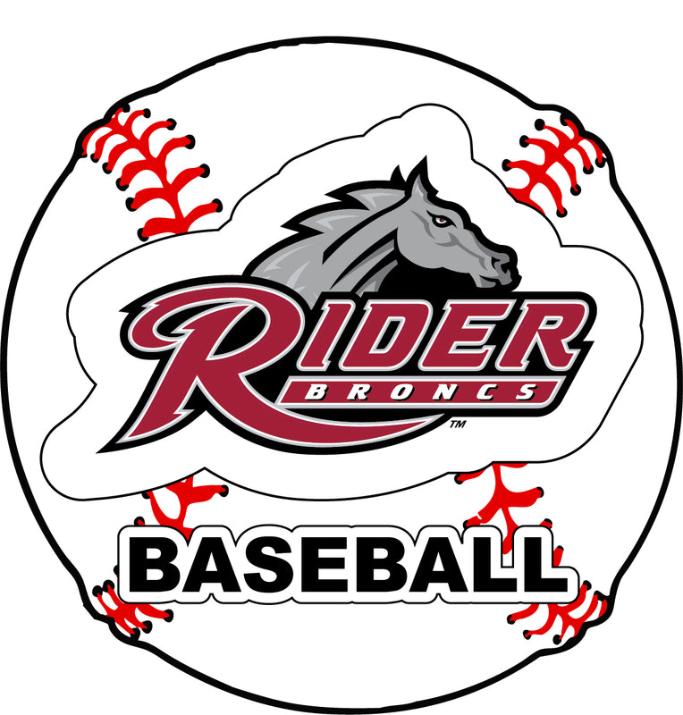 Rider University Broncs 4-Inch Round Baseball NCAA Passion Vinyl Decal Sticker